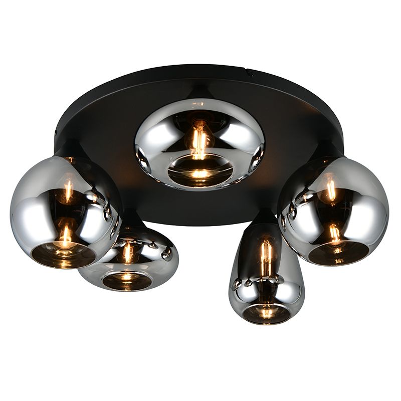 Sort loftlampe design, Ervin