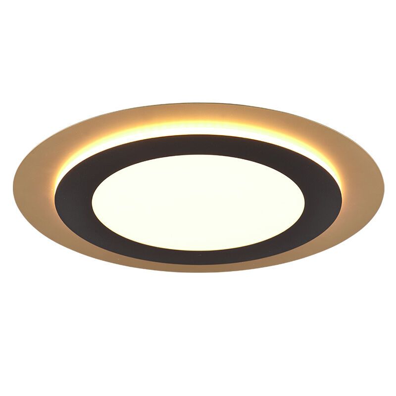 Sort plafond modern, Frans, 42W, varm til kold hvid justerbar LED, med fjärrkontroll