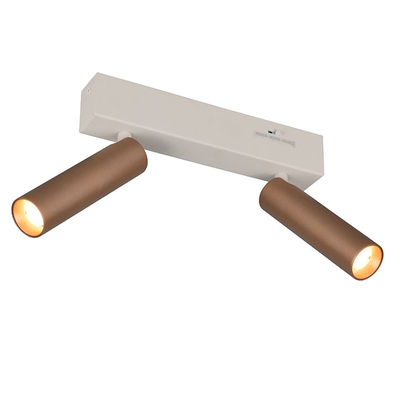 Brun loftspot modern, Smail, 5,5W, white switch LED, 3 trins lysdæmper Brun loftspot modern, Smail, 5,5W, white switch LED, 3 trins lysdæmper