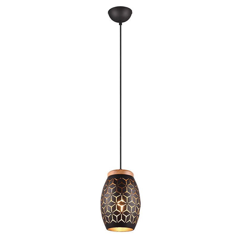 Sort pendler lampe modern, Delana