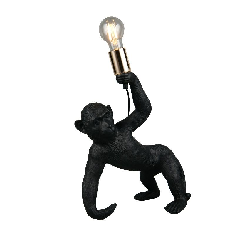 Sort bordlampe plast, Macaca