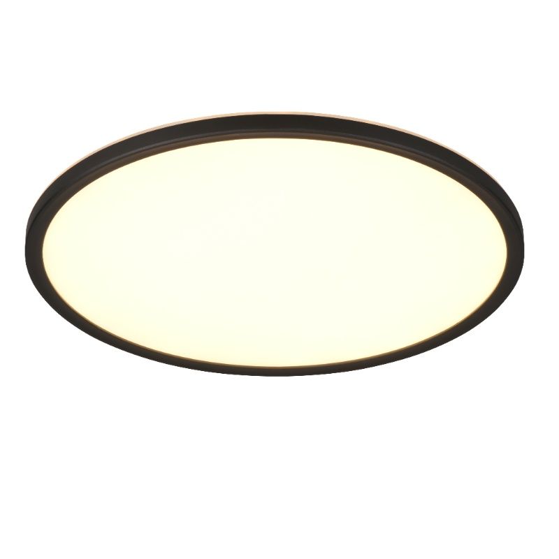 Sort plafond modern, Jeltje, 22W, varm til kold hvid justerbar LED, med fjärrkontroll Sort plafond modern, Jeltje, 22W, varm til kold hvid justerbar LED, med fjärrkontroll