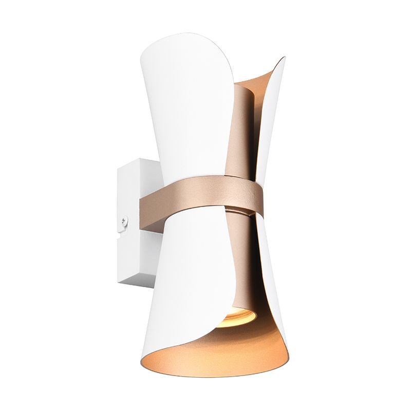 Hvid væglampe design, Suad, med brytare