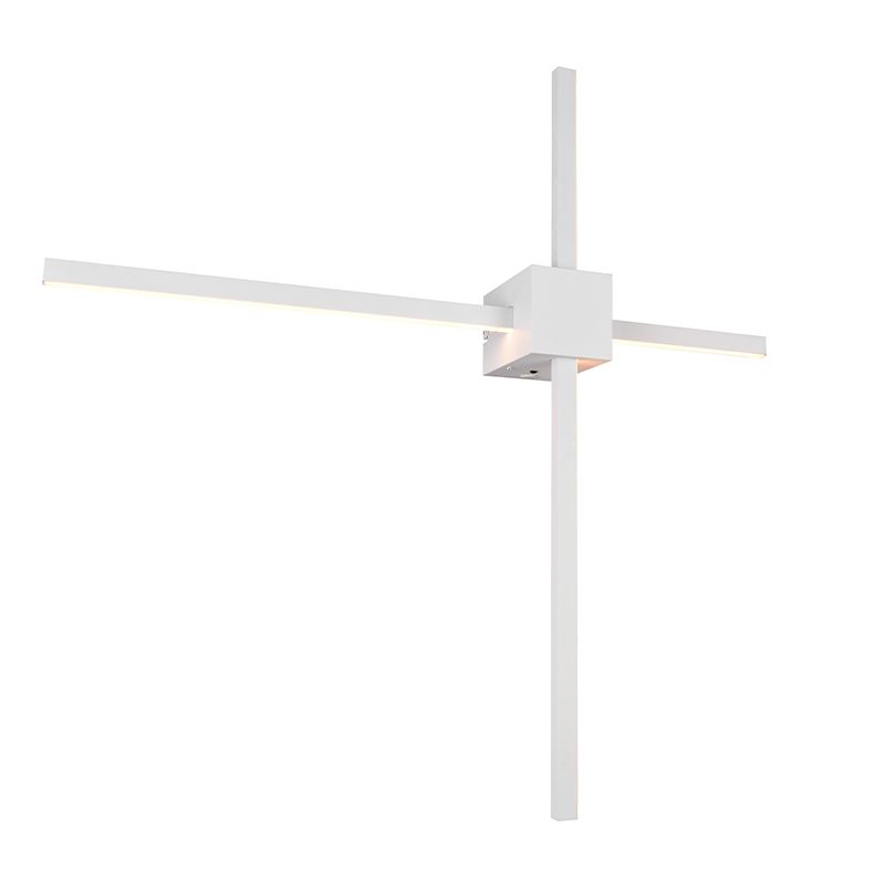 Hvid væglampe modern, Tsjerk, 3 trins lysdæmper