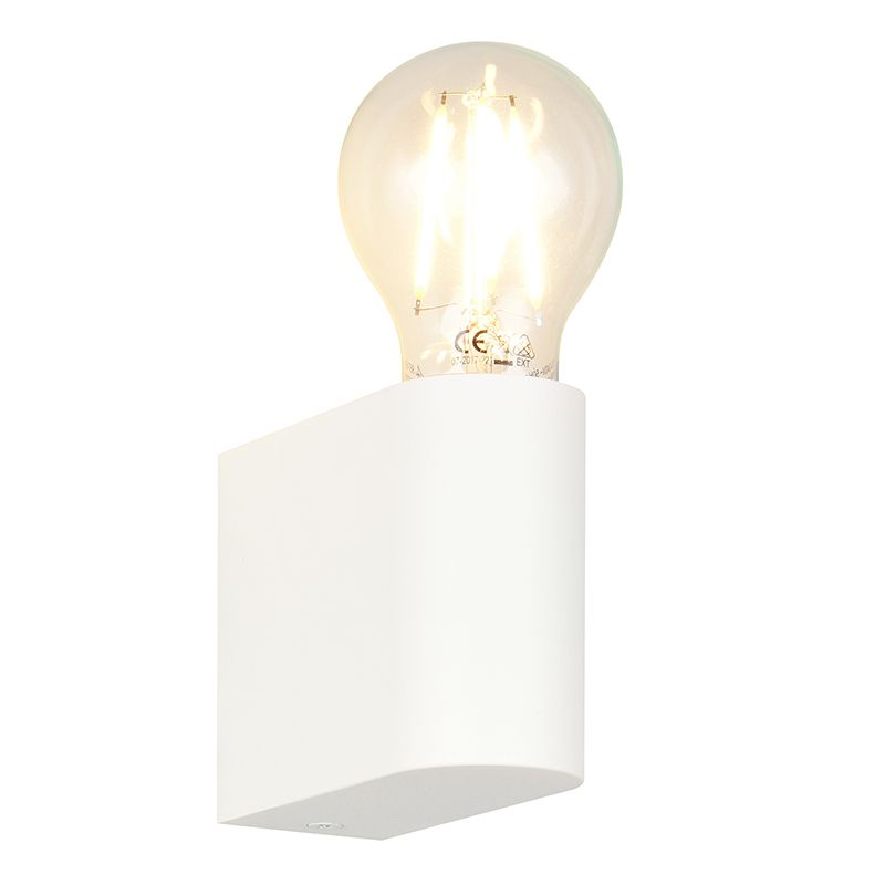 Hvid væglampe modern, Tullia, IP44