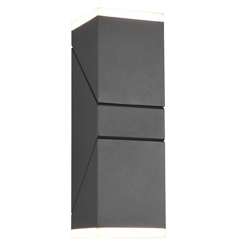 Antracit udendørslampe modern, Liron, 7W, 3000K LED, IP54