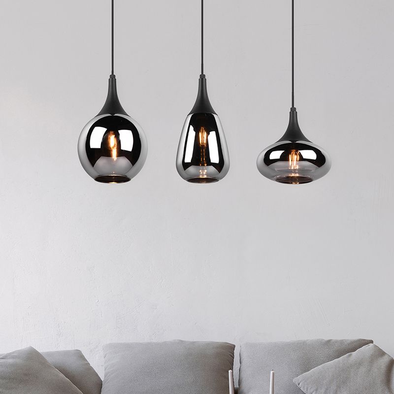 Sort pendler lampe design, Sybren