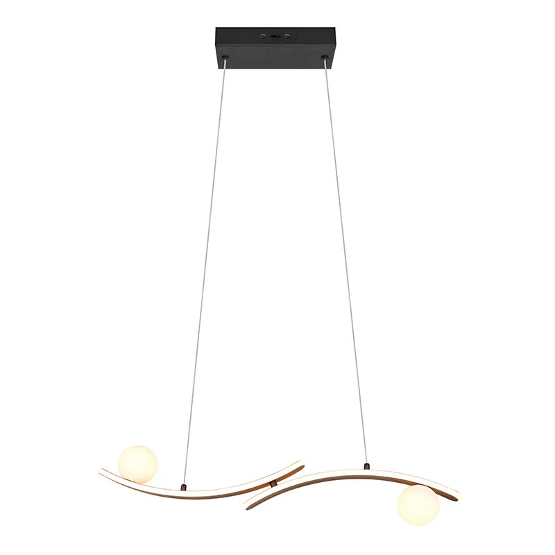 Sort pendler lampe modern, Leonoor