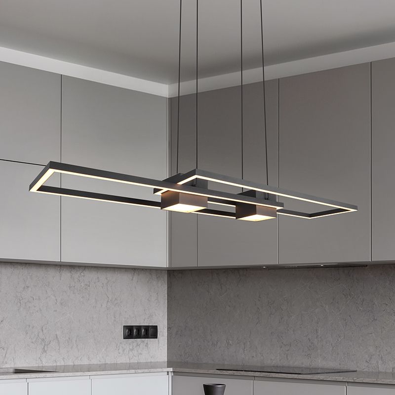 Sort pendler lampe design, Sohaib, 37W, varm til kold hvid justerbar LED, 3 trins lysdæmper