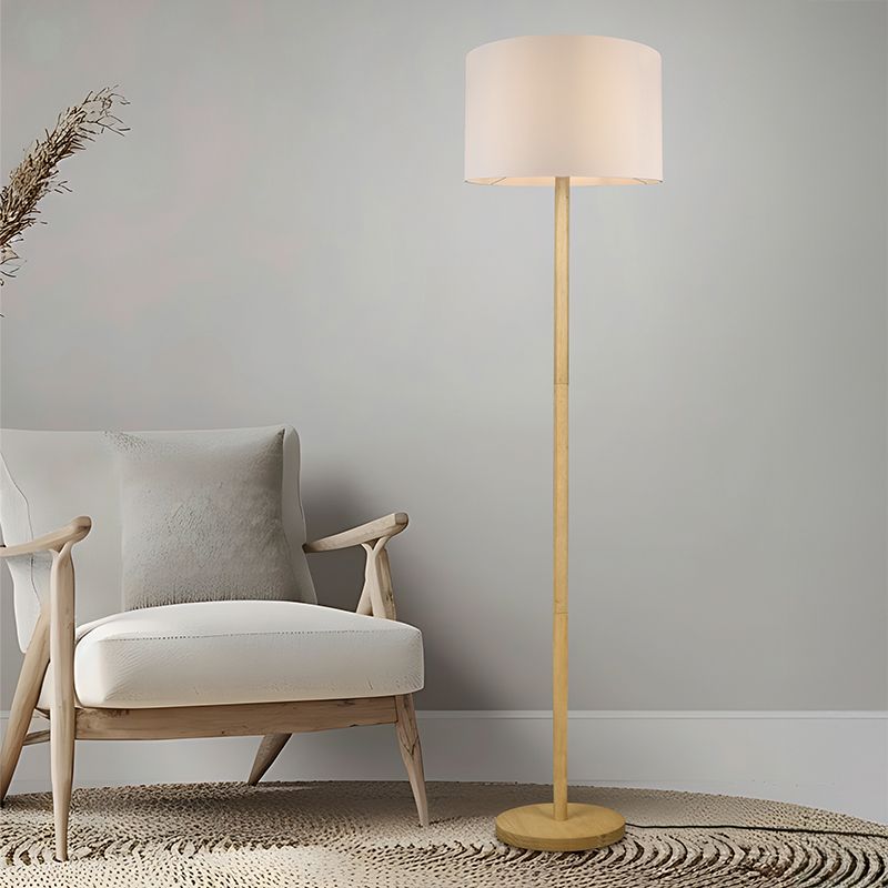 Modern gulv lampe træ, Caya, med brytare
