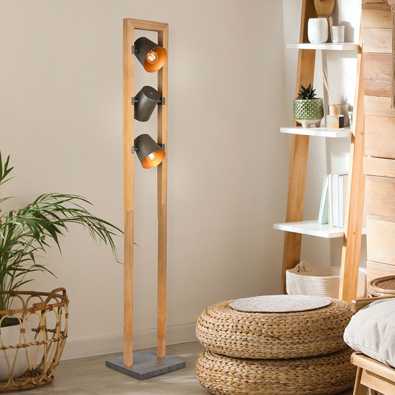 Nikkel læselampe gulv vintage, Keira, med brytare