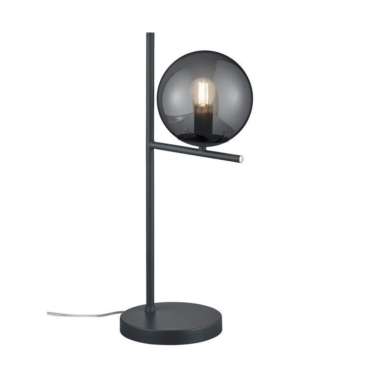 Antracit bordlampe modern, Silkis, med brytare