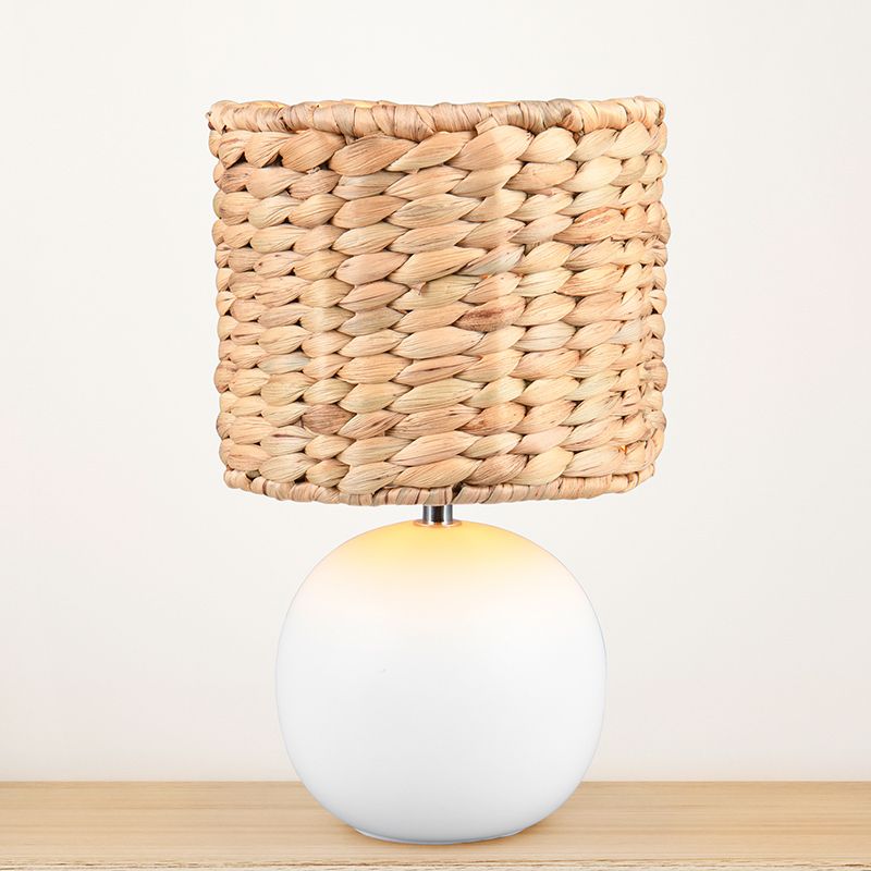 Brun bordlampe rustik, Minouk, med brytare