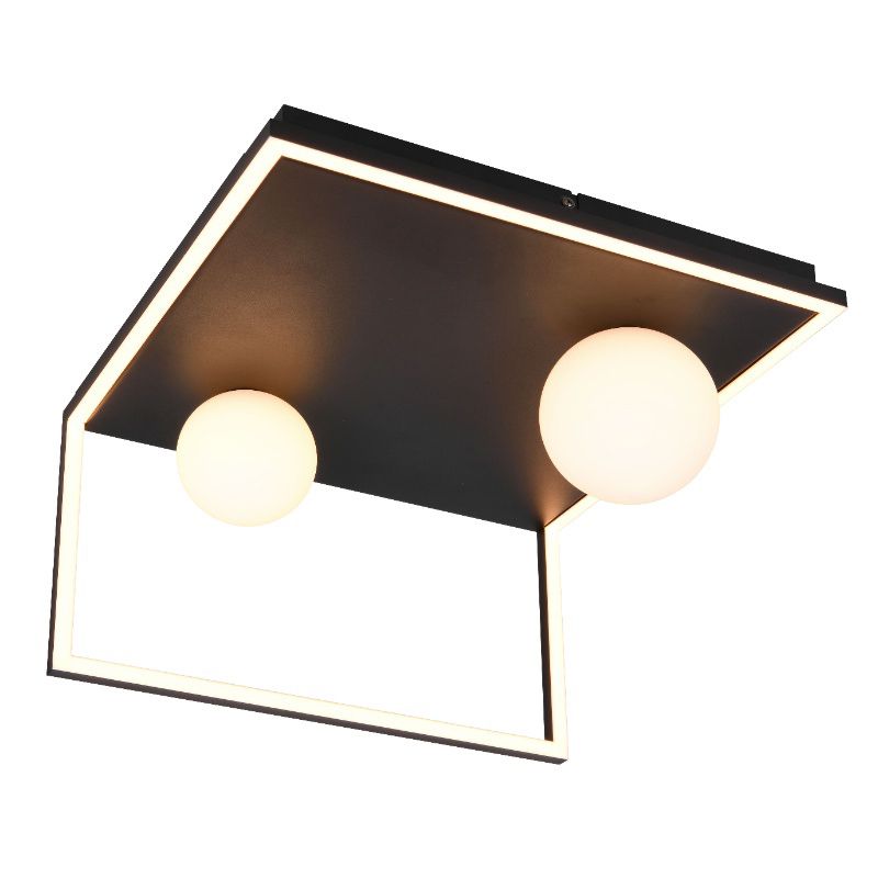 Sort loftlampe modern, Reyhan, 3 trins lysdæmper Sort loftlampe modern, Reyhan, 3 trins lysdæmper