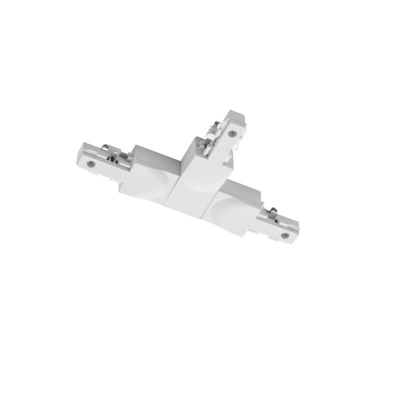 Hvidt T-stykke med leder højre, 2-faset