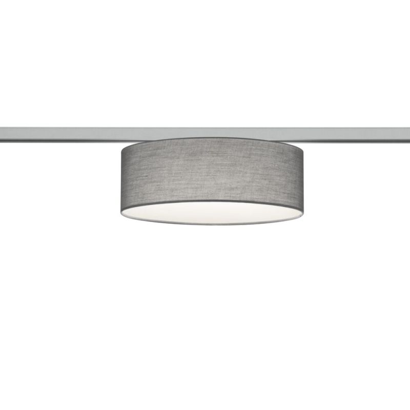 Grå loftslampe Oliver til 2-faset skinnebelysning