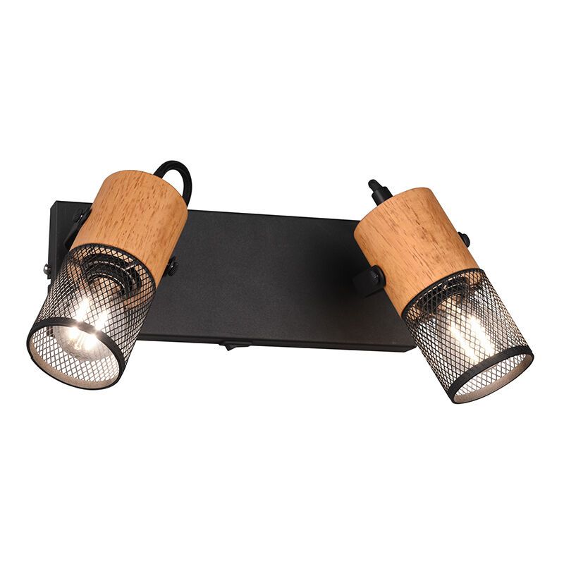 Sort vægspot vintage, Jessica, med brytare