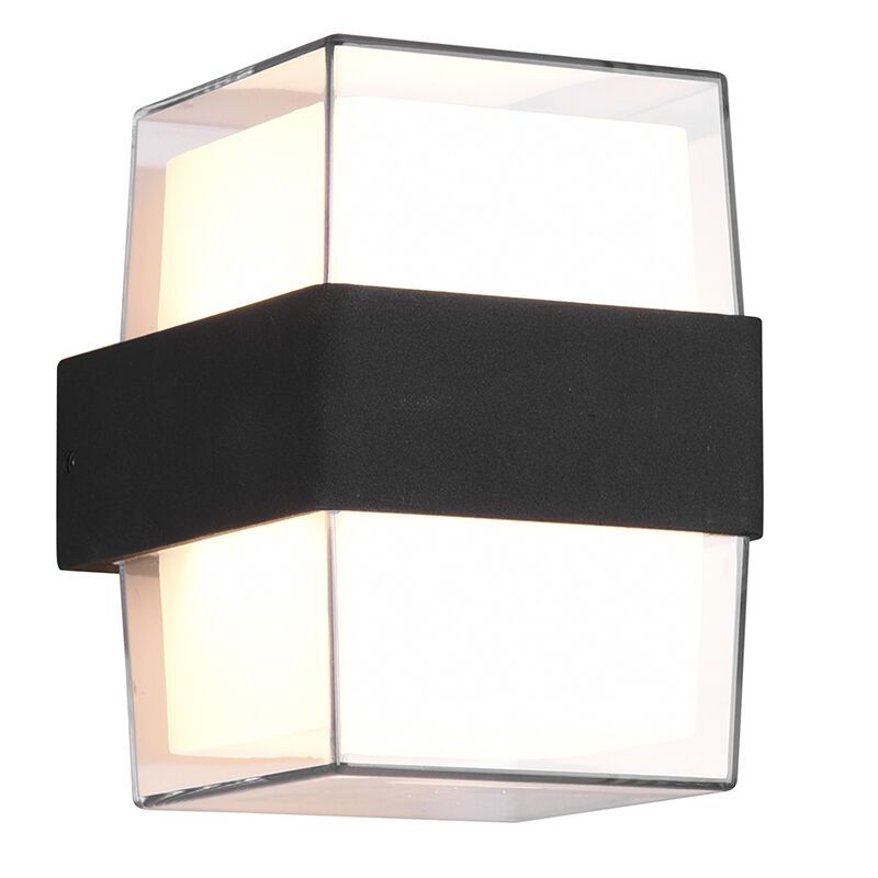 Antracit udendørslampe modern, Yeliz, 10W, 3000K LED, IP54