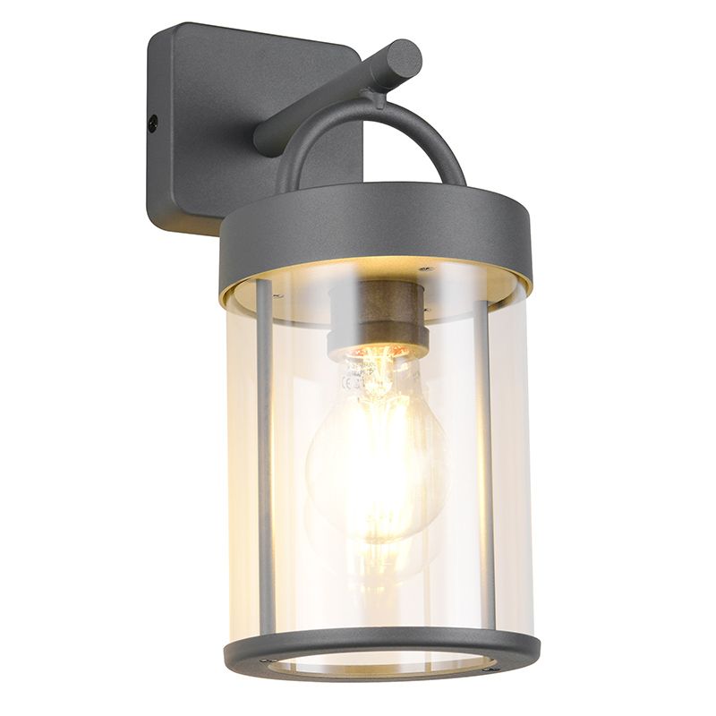 Antracit udendørslampe modern, Piter, IP44