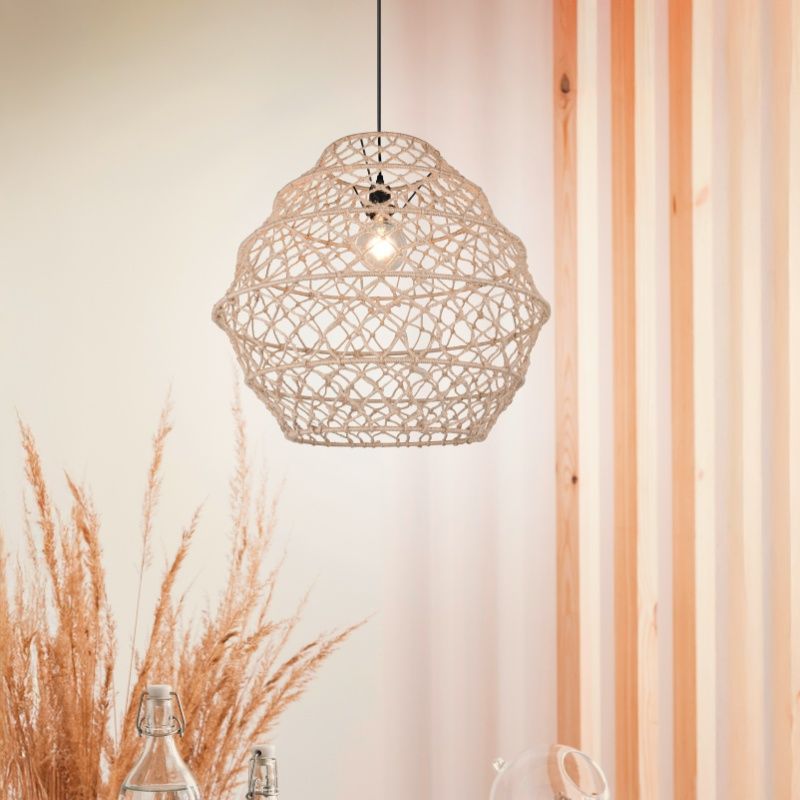 Brun pendler lampe japandi, Liduina