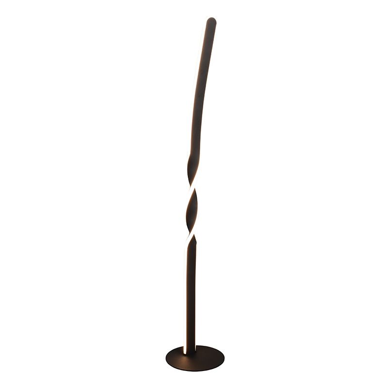 Sort gulv lampe design, Quirinus, 19W, 4000K LED, med brytare Sort gulv lampe design, Quirinus, 19W, 4000K LED, med brytare