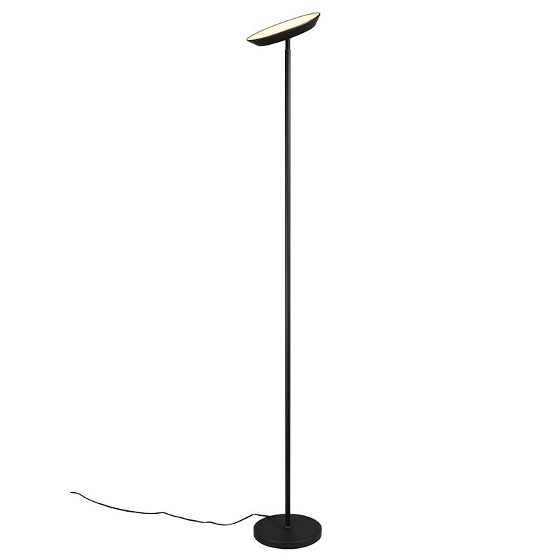 Sort gulv lampe modern, Shahid, 17W, varm til kold hvid justerbar LED, med beröringsdimmer Sort gulv lampe modern, Shahid, 17W, varm til kold hvid justerbar LED, med beröringsdimmer