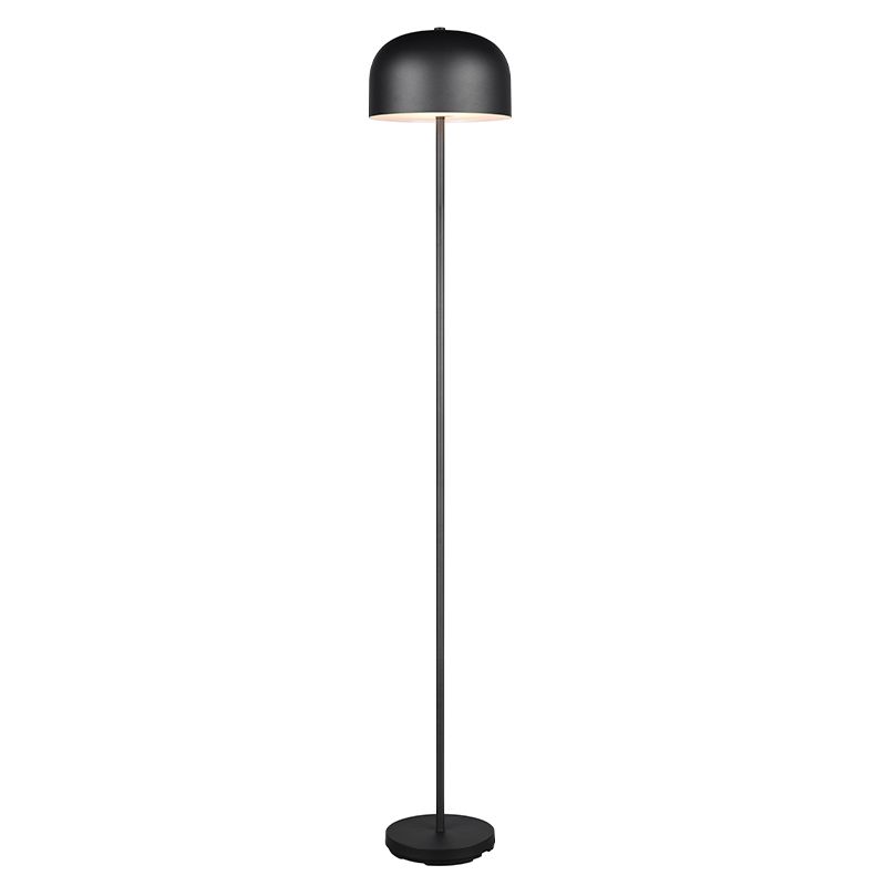 Sort genopladelig gulvlampe modern, Dustin, 2,5W, 3000K LED, 3 trins lysdæmper