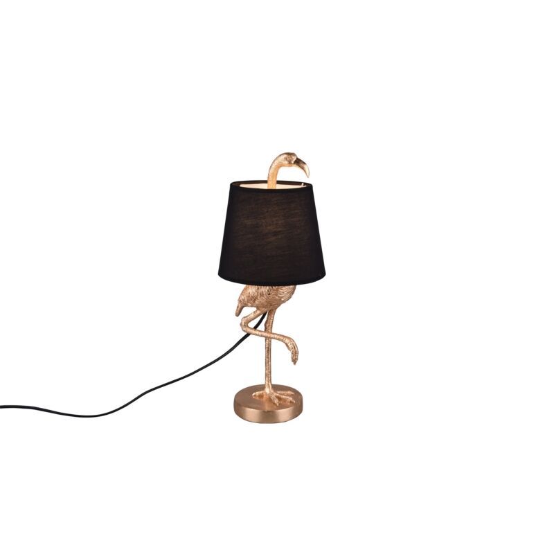 Guld bordlampe modern, Marie, med brytare