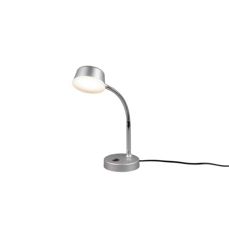 Nikkel skrivebordslampe modern, Fabio, 4,5W, 3000K LED, med brytare