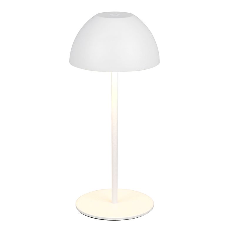 Hvid genopladelige bordlampe plast, Mikhail, 2W, 3000K LED, IP44, med beröringsdimmer Hvid genopladelige bordlampe plast, Mikhail, 2W, 3000K LED, IP44, med beröringsdimmer