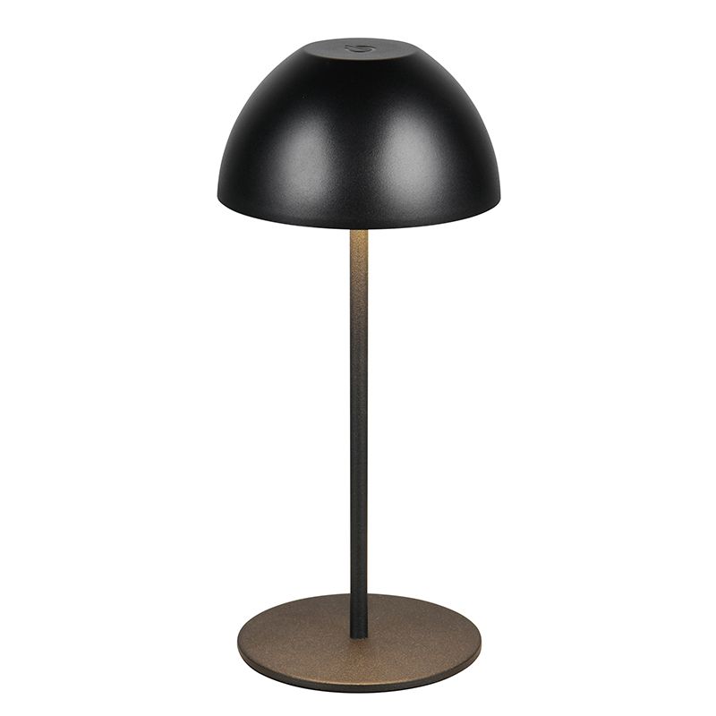 Sort genopladelig bordlampe plast, Mikhail, 2W, 3000K LED, IP44, med touch lysdæmper Sort genopladelig bordlampe plast, Mikhail, 2W, 3000K LED, IP44, med touch lysdæmper