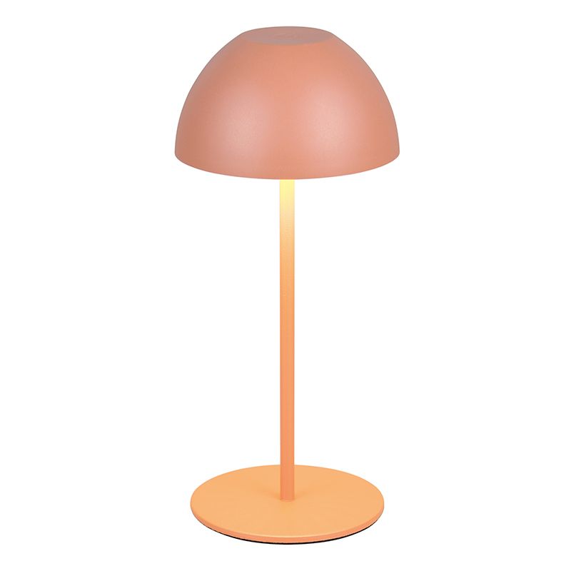 Orange genopladelig bordlampe plast, Mikhail, 2W, 3000K LED, IP44, med touch lysdæmper