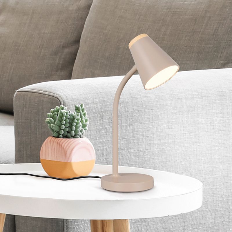 Brun bordlampe modern, Rahul, 4,5W, 3000K LED, med brytare