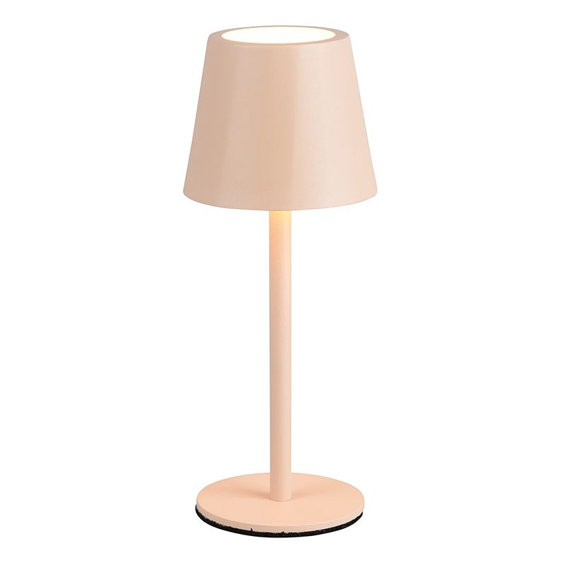 Brun genopladelig bordlampe metal, Priya, 1,6W, varm til kold hvid justerbar LED, 3 trins lysdæmper