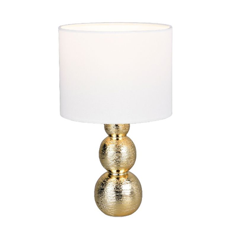 Keramik bordlampe guld, Leonhard, med brytare Keramik bordlampe guld, Leonhard, med brytare