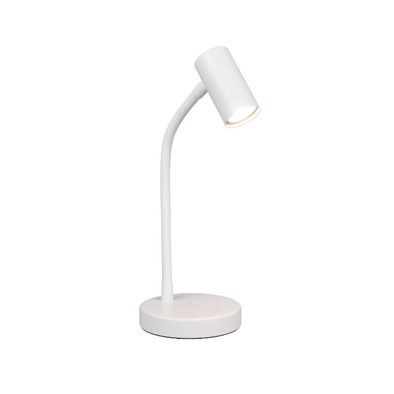 Hvid bordlampe modern, Suradj, med brytare