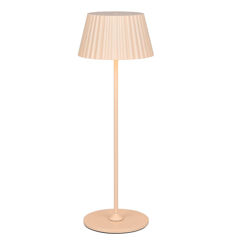 Brun genopladelige udendørs bordlampe modern, Reshma, 1,5W, 3000K LED, IP44, med beröringsdimmer