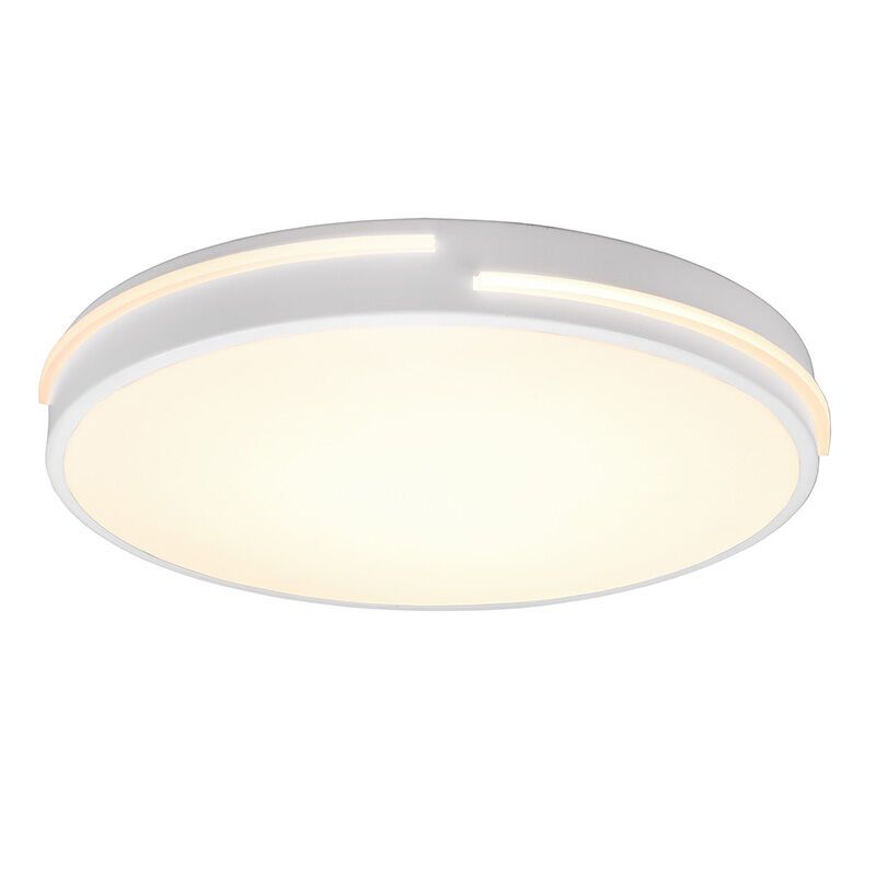 Hvid plafond modern, Fadi, 24W, varm til kold hvid justerbar LED, med fjärrkontroll
