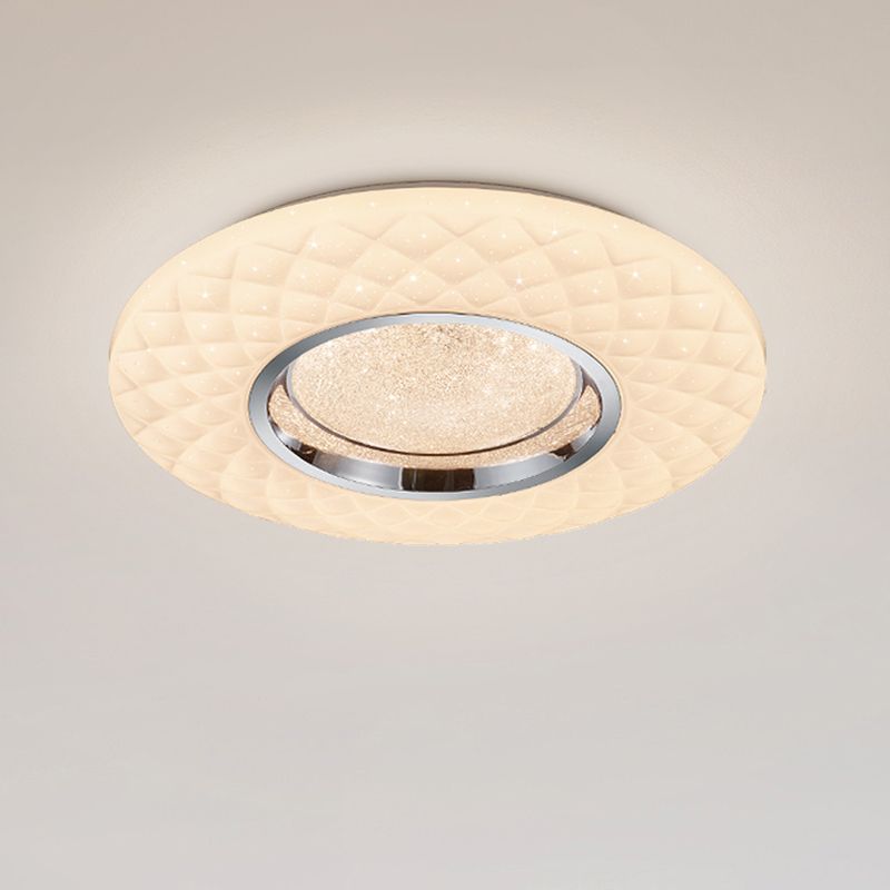 Hvid plafond modern, Neema, 22W, varm til kold hvid justerbar LED, med fjärrkontroll