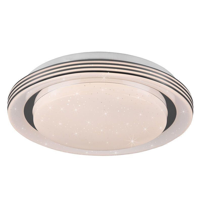 Hvid plafond modern, Alpha, 10,5W, varm til kold hvid justerbar LED, med fjärrkontroll