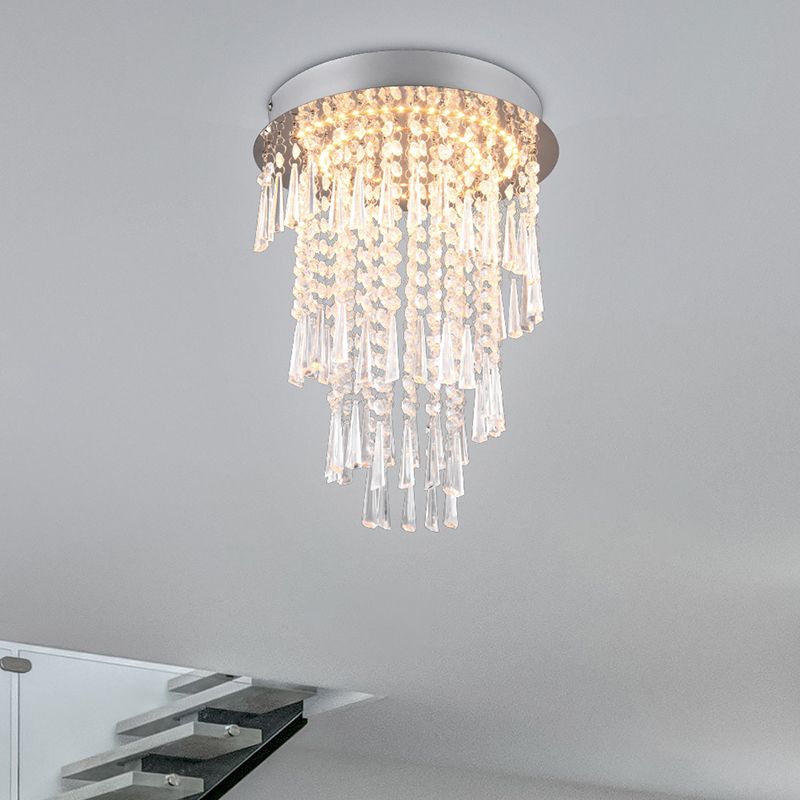 Krom lysekrone design, Sjon, 18W, varm til kold hvid justerbar LED, 3 trins lysdæmper Krom lysekrone design, Sjon, 18W, varm til kold hvid justerbar LED, 3 trins lysdæmper