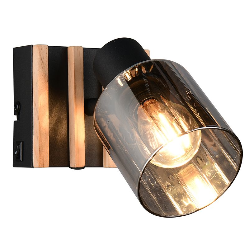 Sort vægspot modern, Steije, med brytare