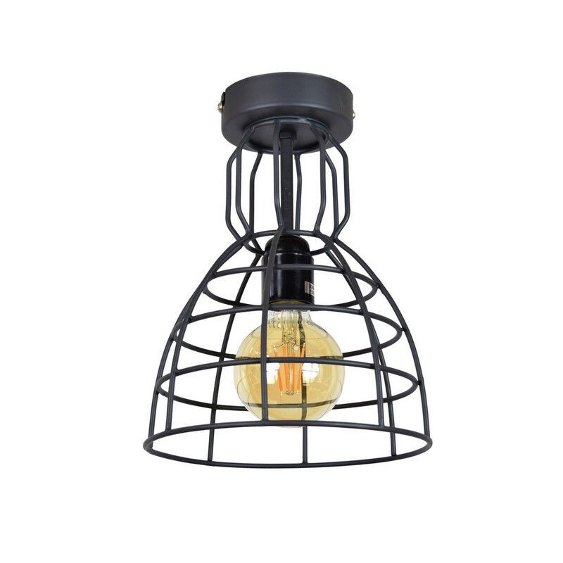 Industri loftlampe sort, Dexter