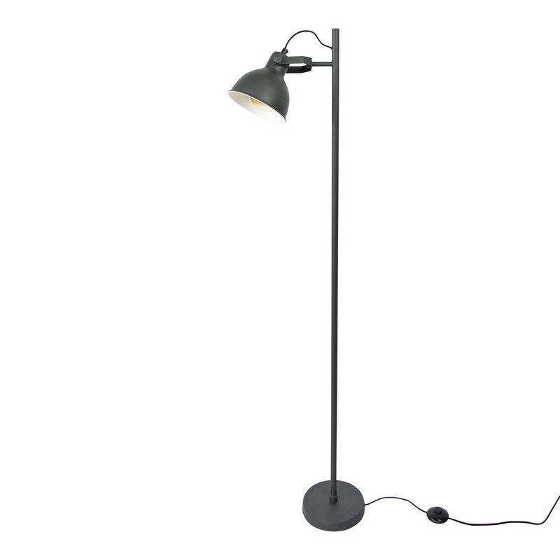 Industri gulv lampe sort, Belga, med brytare