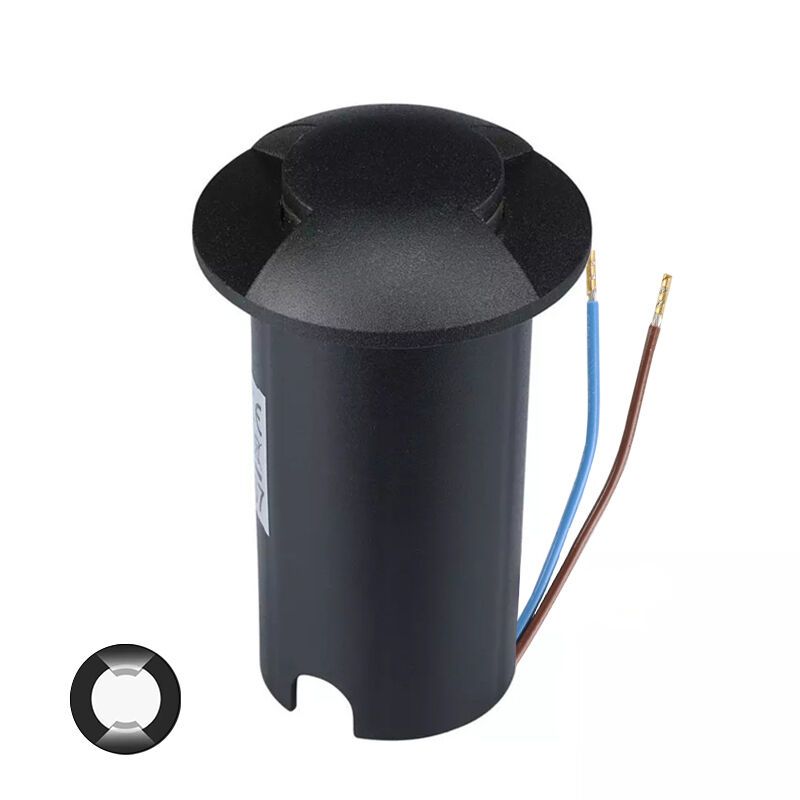 Modern nedgravningsspot sort, Marcus, 1W, 6500K LED, IP67 Modern nedgravningsspot sort, Marcus, 1W, 6500K LED, IP67