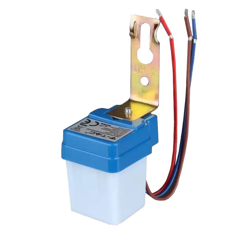 Hvid skumringssensor, fotocelle, 360°, IP44. Hvid skumringssensor, fotocelle, 360°, IP44.