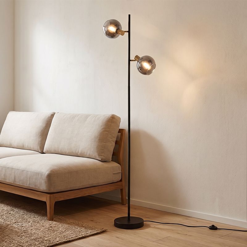 Modern gulv lampe grå, Avery, med brytare Modern gulv lampe grå, Avery, med brytare