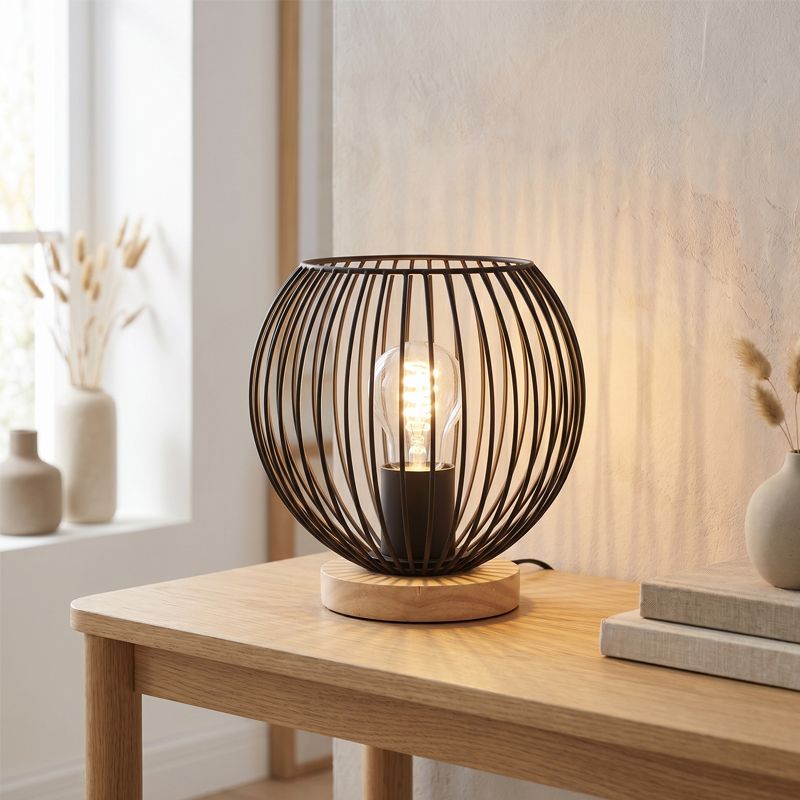 Industri bordlampe sort, Wiro, med brytare Industri bordlampe sort, Wiro, med brytare