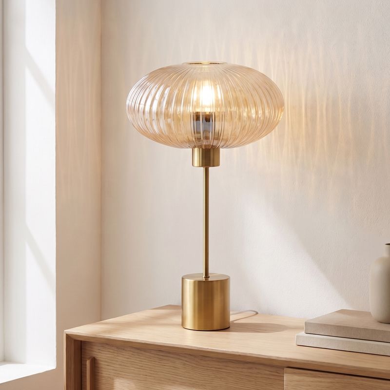Design bordlampe rav, Charlois, med brytare