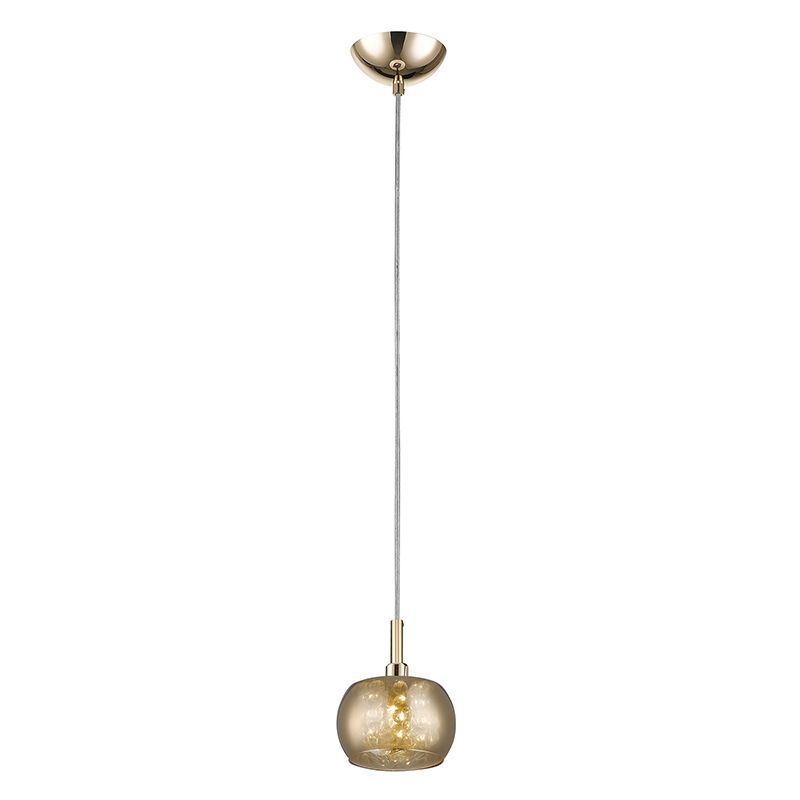 Design pendler lampe guld, Krystel